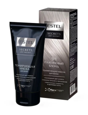 ESTEL Secrets Цвет-Эксперт маска тонирующая д/волос 9/1 платиновый блонд 150мл